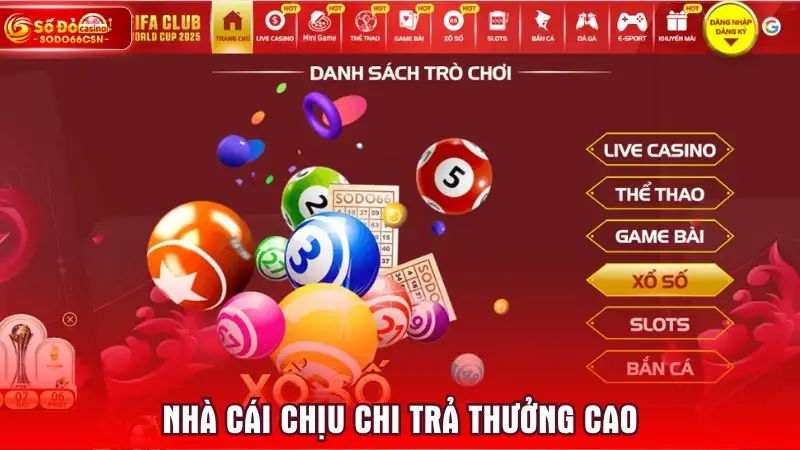 Nhà cái chịu chi trả thưởng cao
