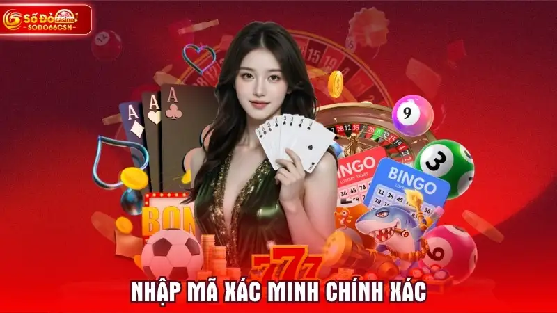 Nhập mã xác minh chính xác
