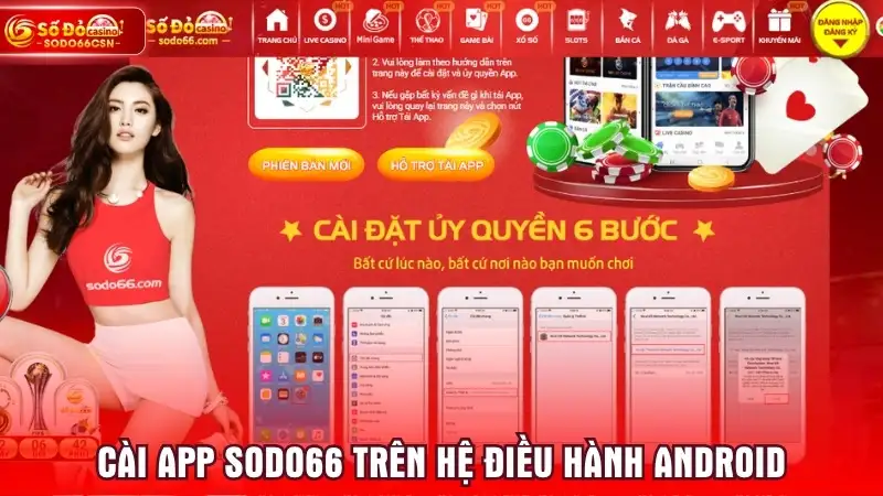 Cài app SODO66 trên hệ điều hành Android